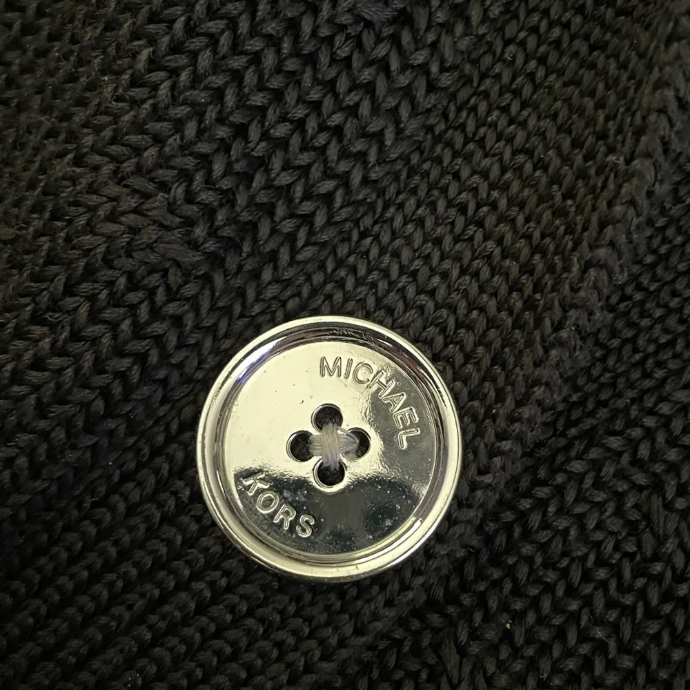 Michael Kors Black Chunky Knit Button Down Cardigan Sweater NWOT - Picture 6 of 12
